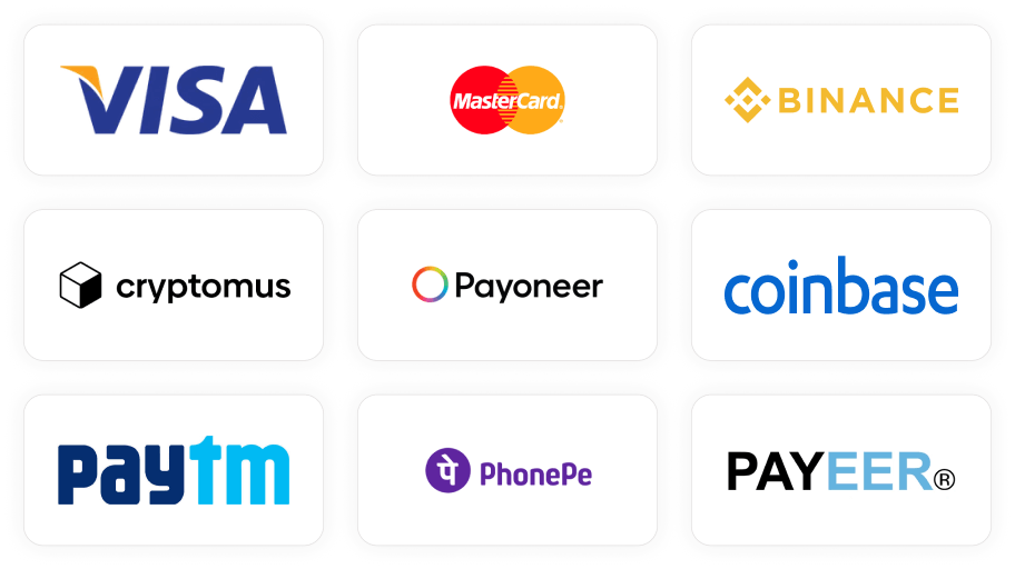 payment methods available on GetmyFollow